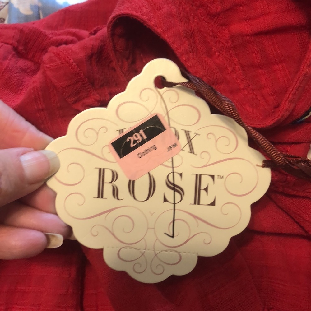 Knox Rose Red Peasant Dress - Picture 6 of 9